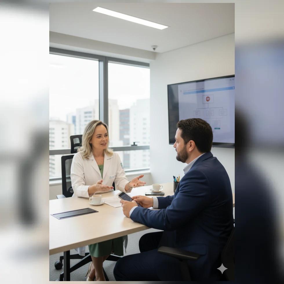 Especialista orientando gestão de riscos psicossociais para governança corporativa